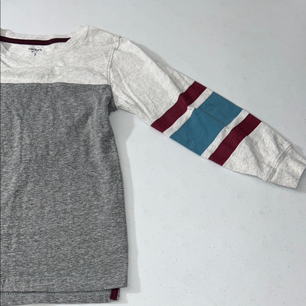 Carter’s Kids Boy’s Long Sleeve Everyday Top Size 7 - Picture 3 of 7